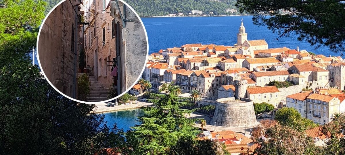 Ulice na Korčuli so hladnejše: razporeditev iz 13. stoletja se je izkazala za odlično rešitev