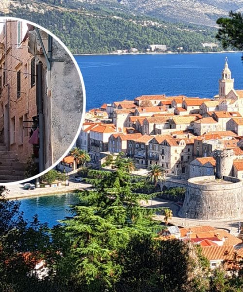 Ulice na Korčuli so hladnejše: razporeditev iz 13. stoletja se je izkazala za odlično rešitev
