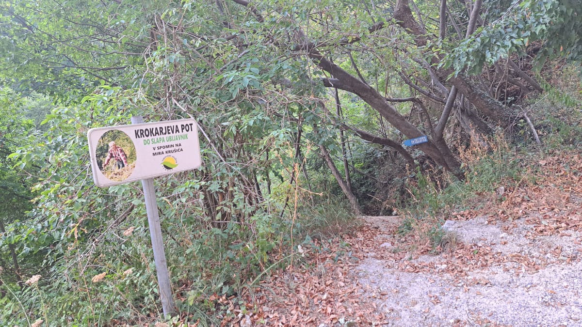 Eden od dveh možnih dostopov do slapa Ubijavnik
