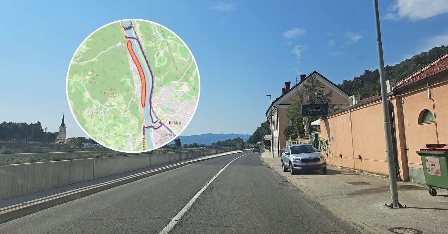 Od 20. avgusta do januarja 2027 zapora glavne ceste v starem Krškem, prenovili jo bodo