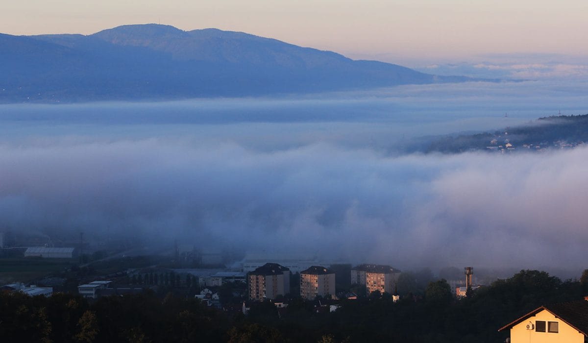 Megla na Krškem polju