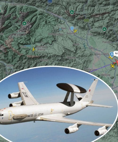 Nad Slovenijo je v torek letelo nenavadno letalo,  “leteči radar” Boeing E-3F Sentry
