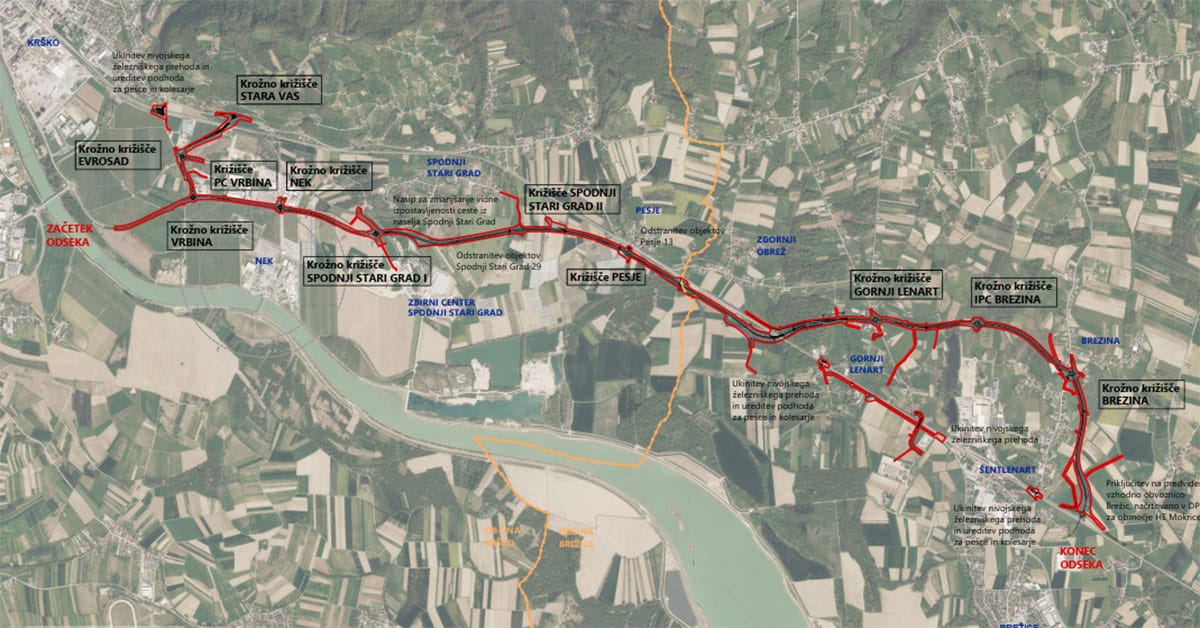 Osnutek DPN za cesto Krško - Brežice