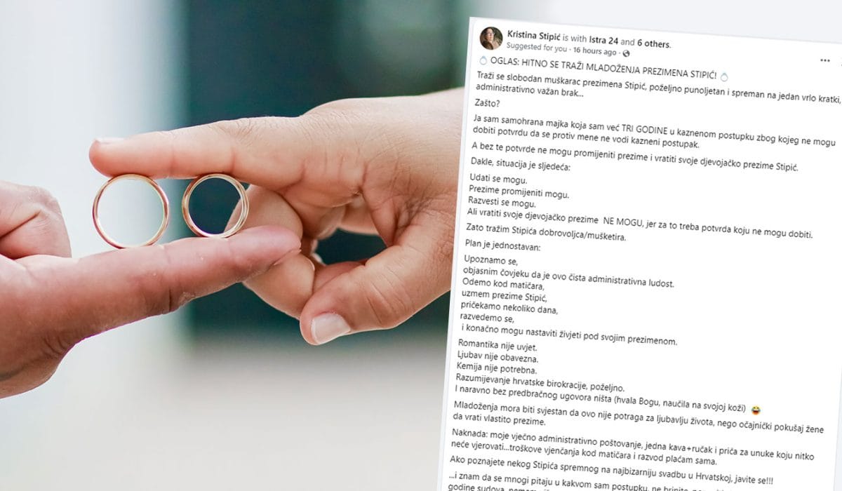Hrvatica išče moškega s priimkom Stipić
