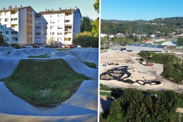 Namesto koloparka v Krškem stanovanja, nov pumptrack nastaja pri bazenu