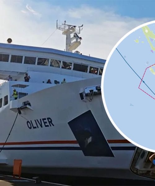 Nova rotacija trajektov Jadrolinije, Oliver se vrača proti Splitu