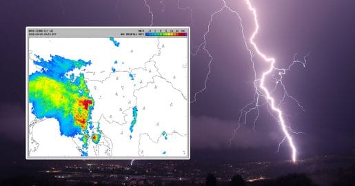 Radarska slika padavin – kje trenutno dežuje v Sloveniji?