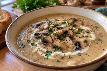 Kremna gobova juha, ki nasiti. Imamo preprost recept s krompirjem in smetano