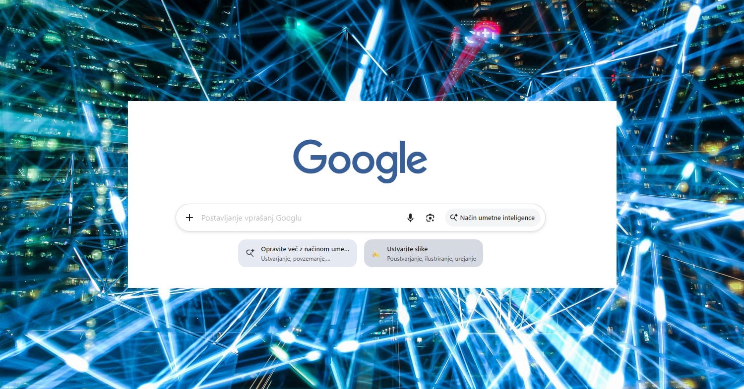 Google spreminja začetno stran iskalnika, dodali dva gumba za AI