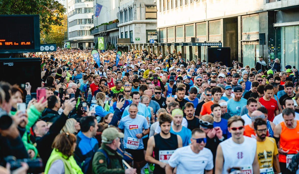 Tekači na ljubljanskih ulicah, Foto: Žan Osim / arhiv Ljubljanskega maratona
