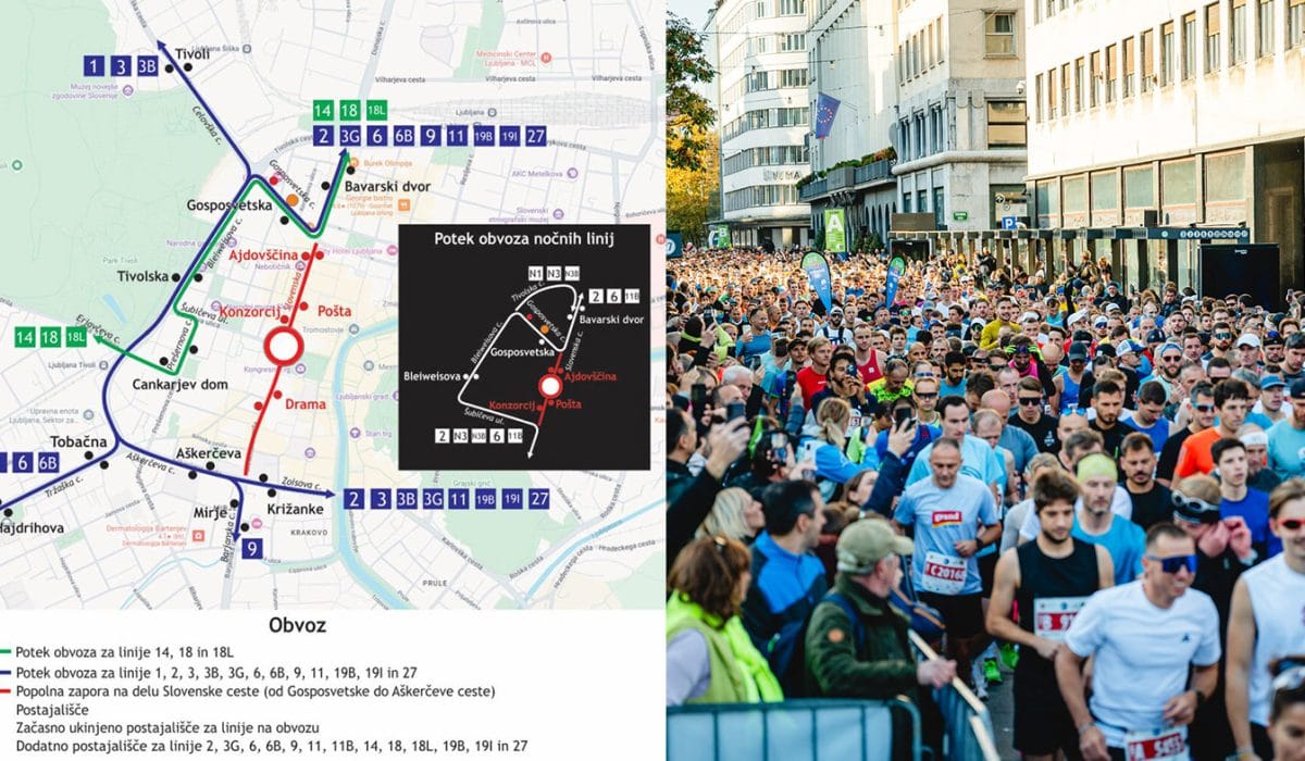 LPP obvozi ob Ljubljanskem maratonu
