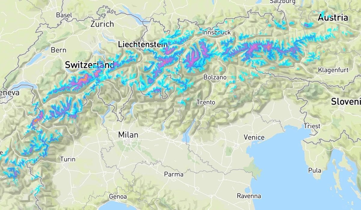 Napoved snega, 8. oktober 2026