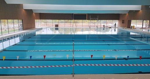V Krškem odštevajo do odprtja novega plavalnega centra, voda je že v bazenih
