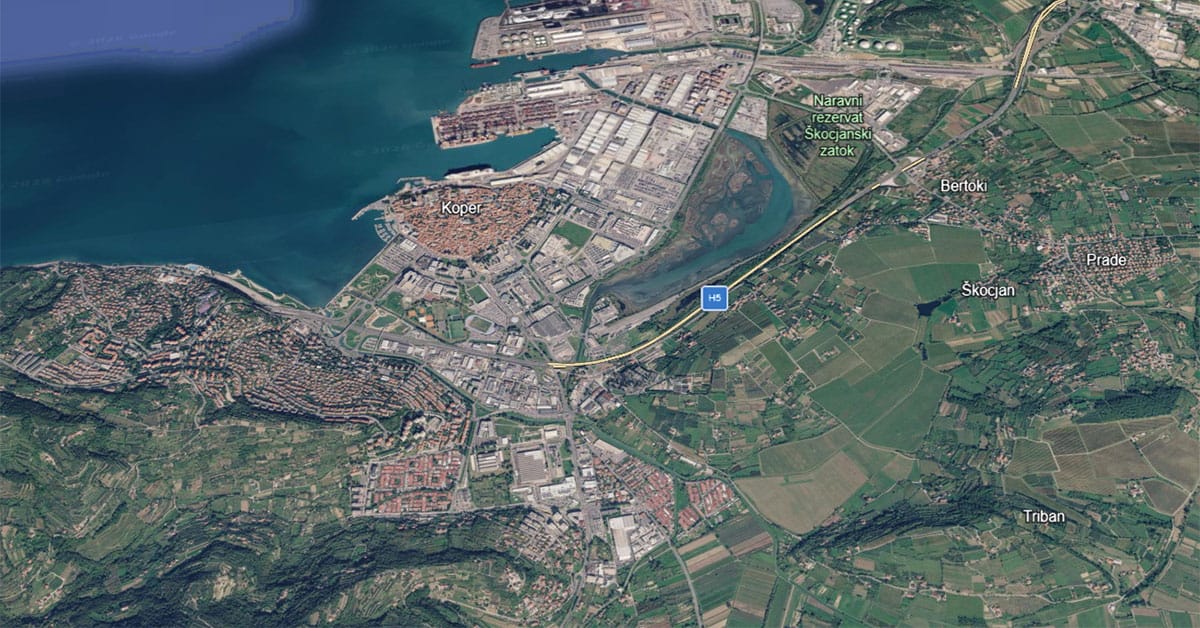 Serminska vpadnica, Grafika: Google Earth