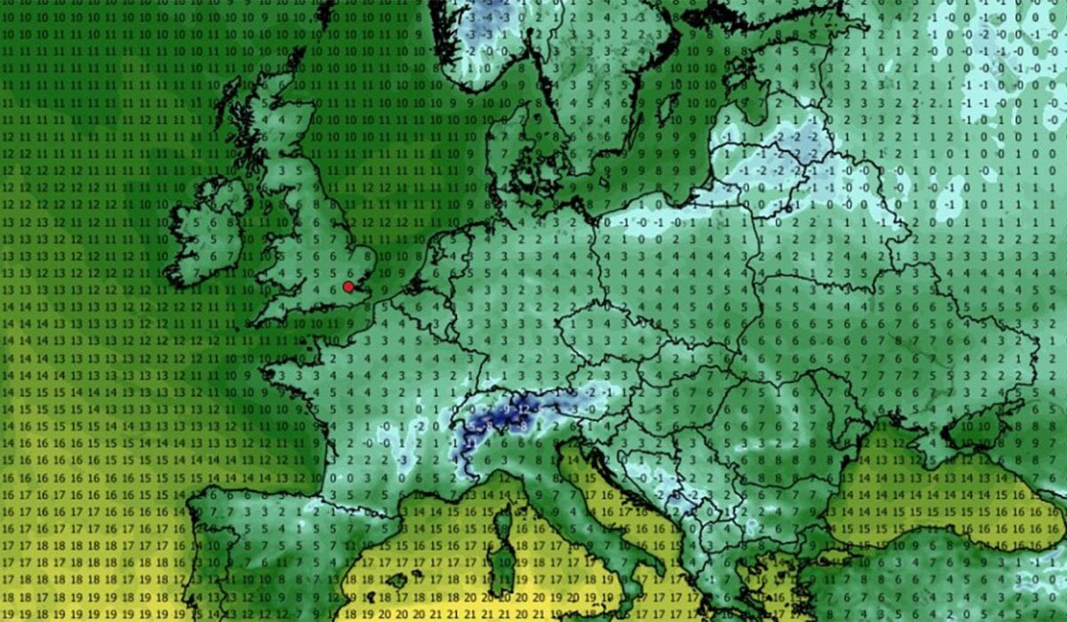 Temperature v prvem tednu novembra, Foto: WXcharts