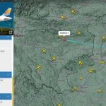 Letalo med Zagrebom in Ljubljano, Foto: flightradar24