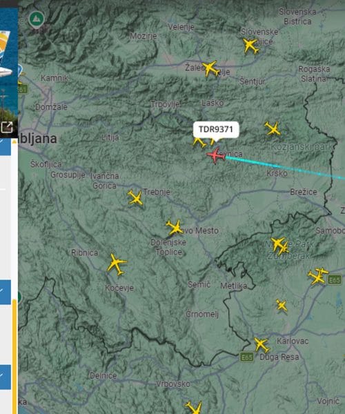 Nenavaden let med Zagrebom in Ljubljano: Airbus A320 je letel le dobre tri kilometre visoko