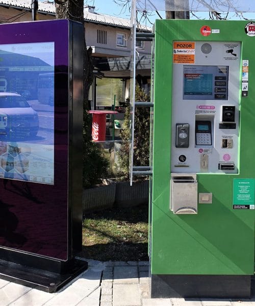 Moteno delovanje urbanomatov na delu območja Ljubljane
